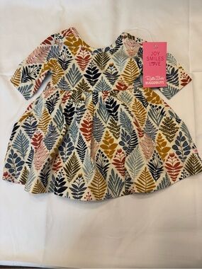 RuffleButts Happy Harvest Print Baby Twirl Dress 3–6mos